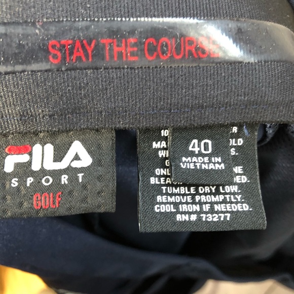 Fila Sport Men’s Golf Pants Flat Front Stay The Course Size 40 Blue - Picture 8 of 8